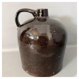 Antique Brown Stoneware Jug 9.5' T