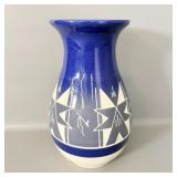 Sioux Pottery Vase 10.5' signed S. Thunder