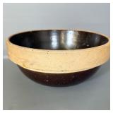 Vintage Brown Macomb Stoneware 10.5' Dough/Mixing