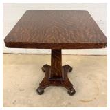 Victorian tiger oak side table 24' x 24' x 30'