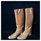 Antique Equestrian Leather Riding Boots