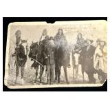 Real Photo Postcard Lakota Sioux Leaders & US Army