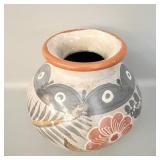 Vintage handmade Mexican clay Tonalá pot