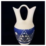 Sioux Pottery Wedding Vase signed High Elk 9.5'