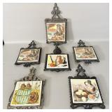 (6) Cast Iron Trivets