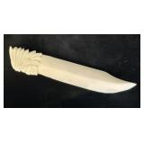 Carved bone indian letter opener