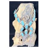 Navajo Silver and Turquoise Squash Blossom