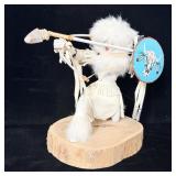 Signed Pauline Yazzie Navajo 'Buffalo Warrior'