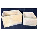 (2) Winchester repeating arms wooden crate lead >
