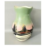 Navajo Pottery Ruffled Top Vase 7'
