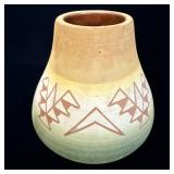 Vintage Sioux Pottery Vase 4.5' signed