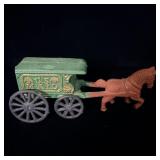 Vintage cast-iron US mail wagon