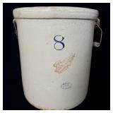 Antique 8 gallon redwing stoneware salt glazed