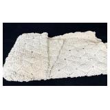 VERY HEAVY Antique Hand Crocheted Full Size Q