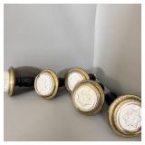Antique Infiniti star sulphide curtain tie backs