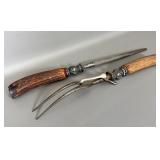 Victorian era Sterling silver antler handle