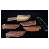 Group of leather knife sheaths