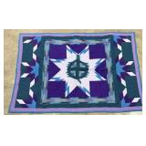 Handmade Native American star quilt/tapestry moon