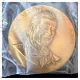 John Wayne 1979 US mint 3' bronze medallion