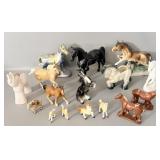 (10) Porcelain Horses Planters and Figurines
