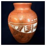 Navajo Horse Hair Pottery signed M Grey 6.5'