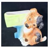 1950s Royal Copley ceramic puppy planter >