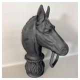 Vintage Aluminum Horse Head Hitching Post Topper