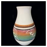 Colorful SIOUX pottery vase 9 inches tallHas