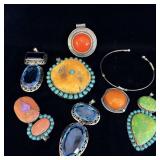 Chunky native faux Stone Jewelry nickel silver