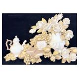 Plastic floral wall hanging