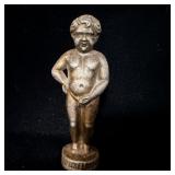 Vintage Bronze Manneken Pis Figurine Bruxelles >