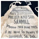 Vintage Miller & Son Sawmill Apron Spearfish, SD