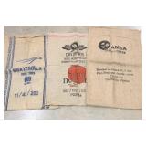 (3) Vintage Coffee Burlap Bags