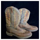 Mens Cabelas Big Casino Round Toe Tobacco Cowboy