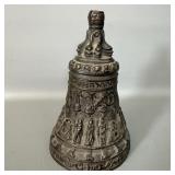 Bronze Bell 1900s French with 12 Apostles Relief