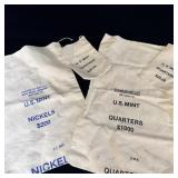Vintage US mint quarter and nickel bags