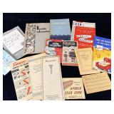 Miscellaneous vintage pamphlets mechanic books