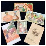 Antique greeting cards lion coffee trading card