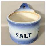 Antiques Stoneware Hanging Blue & White Salt >