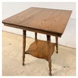 Antique Victorian Quartersawn Oak Square Parlor
