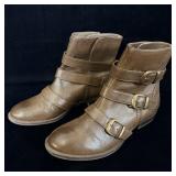 Brown Buckled Ankle Boots sz 7
