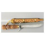 Hand Carved Wooden Indonesian Sword 16'
