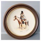 Fredrick Remington Framed Plate 'A Breed'