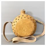 Vintage Military Style Leather Canteen