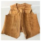 Vintage brown Leather Vest