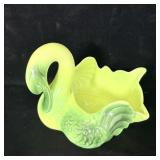 Vintage Coronet by Hull Chartreuse Green Swan >