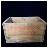 Vintage Remmington Express Wooden Ammunition Crate