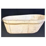 Antique metal child's bathtub 32 inches long