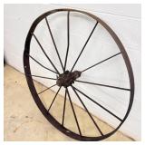 Antique 46 inch metal wagon wheel