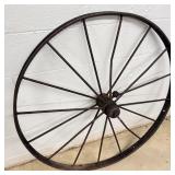 Antique 39 inch metal wagon wheel